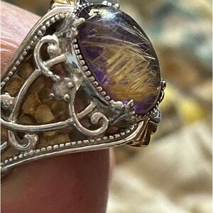 Rutilated Amethyst Ring